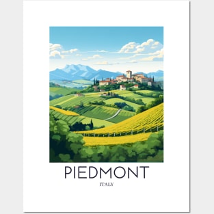 A Pop Art Travel Print of Piedmont - Italy Posters and Art